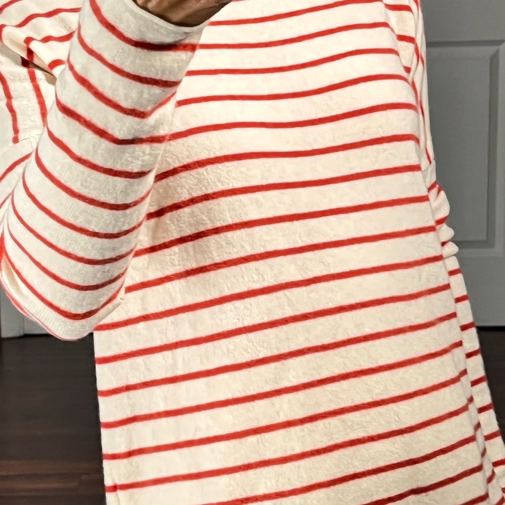 Vince Red Stripe Boatneck 100% cashmere Sweater size XS - Picture 5 of 12